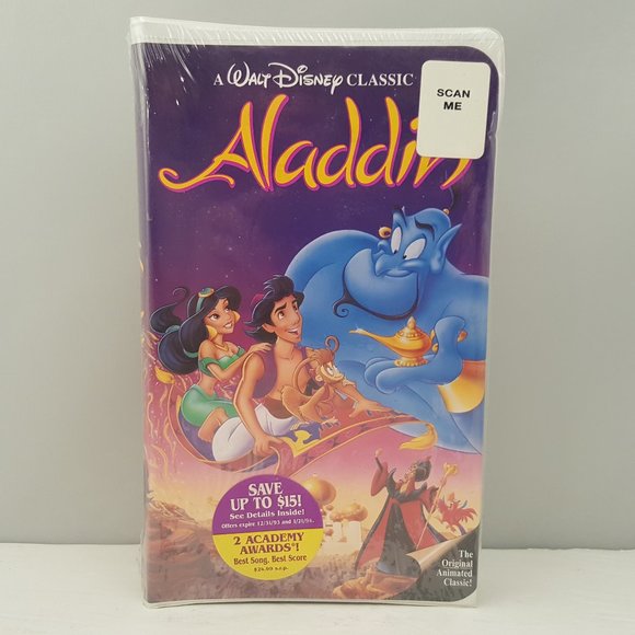 Walt Disney ALADDIN BLACK DIAMOND VHS 1662 SEALED CLAMSHELL - Picture 1 of 9